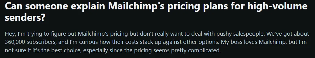Pricing confusion