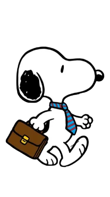 Snoopy working