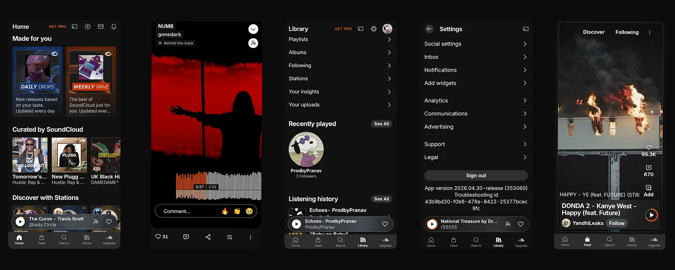 Current SoundCloud Interface