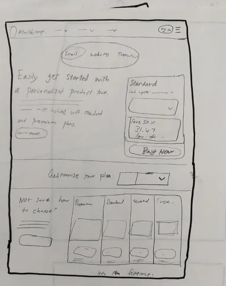Wireframe iteration 1